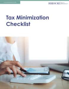 Tax Minimization Checklist Cover