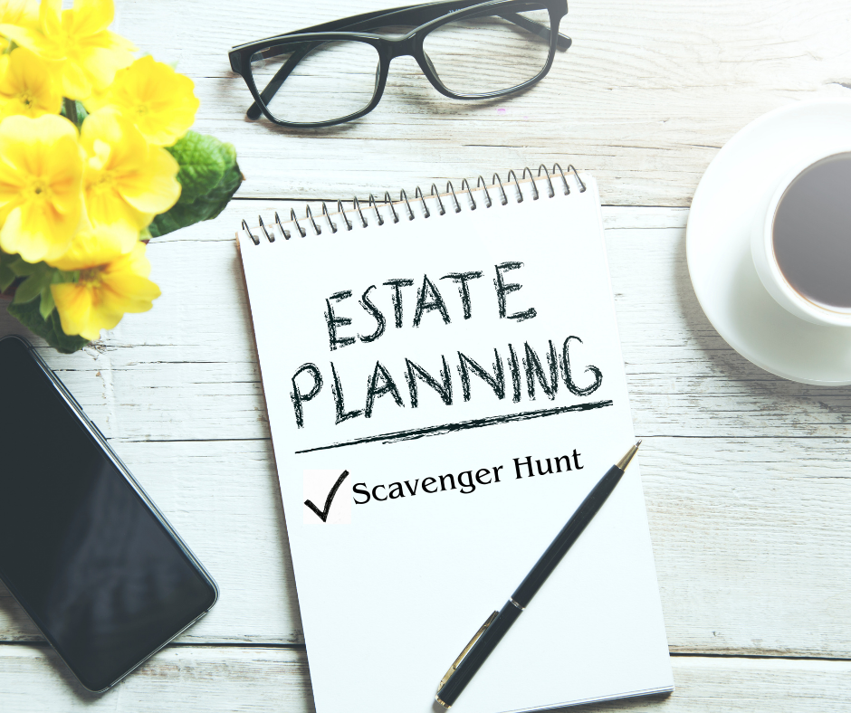 estate planning meeting written on a notebook on the table